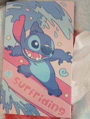 Disney Stitch Surfing Notebook in Pink and Blue
